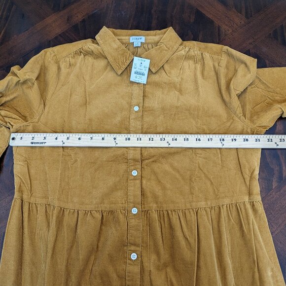 J.Crew Factory Corduroy Collared Mini Shirtdress - Picture 9 of 9